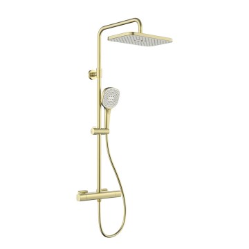 KFA Armatura 5756-910-31 - Conjunto de duche com misturador termostático MALAGA, dourado escovado