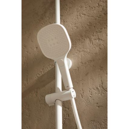 KFA Armatura 5756-910-44 - Conjunto de duche MALAGA com bateria termostática, branco