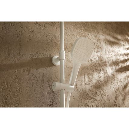 KFA Armatura 5756-910-44 - Conjunto de duche MALAGA com bateria termostática, branco
