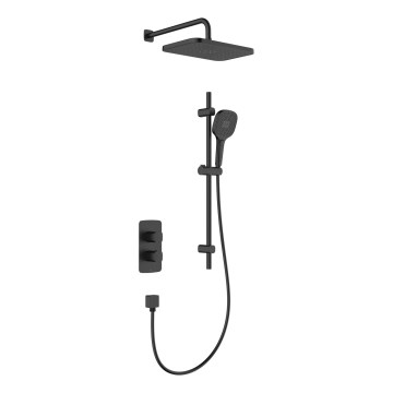 KFA Armatura 5759-301-81 - Conjunto de duche com bateria termostática de encastrar MALAGA preto