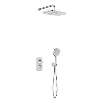 KFA Armatura 5759-501-00 - Conjunto de duche com misturador termostático encastrado MALAGA, cromo brilhante