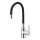 KFA Armatura 6553-915-00 - Torneira para lava-loiça com braço flexível RUMBA 40,5 cm preto/cromado brilhante