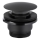KFA Armatura 660-320-81 - Válvula de drenagem CLICK-CLACK diâmetro 6,6 cm aço inoxidável/mate preto
