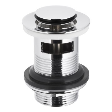 KFA Armatura 660-354-00 - Válvula de lavatório com descarga CLICK-CLACK diâmetro 6,2 cm cromado brilhante
