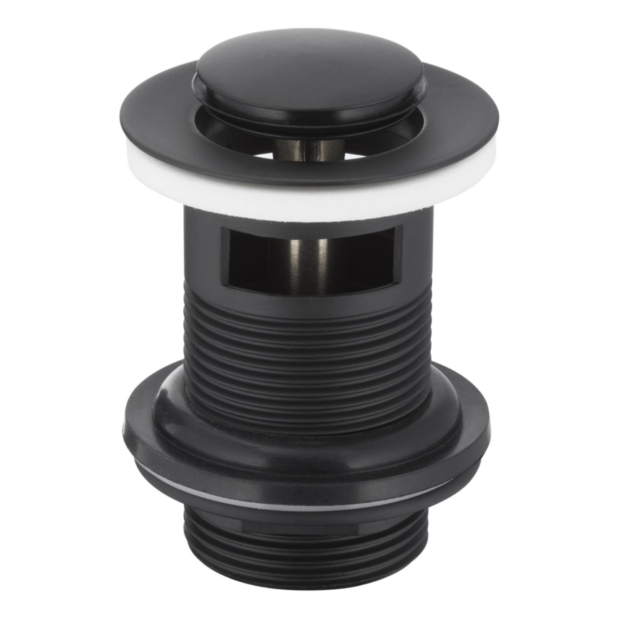 KFA Armatura 660-354-81 - Válvula de lavatório com descarga CLICK-CLACK diâmetro 6,2 cm latão/mate preto