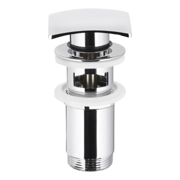 KFA Armatura 660-454-00 - Bacia resíduos com descarga CLICK-CLACK 7x7 cm cromado brilhante