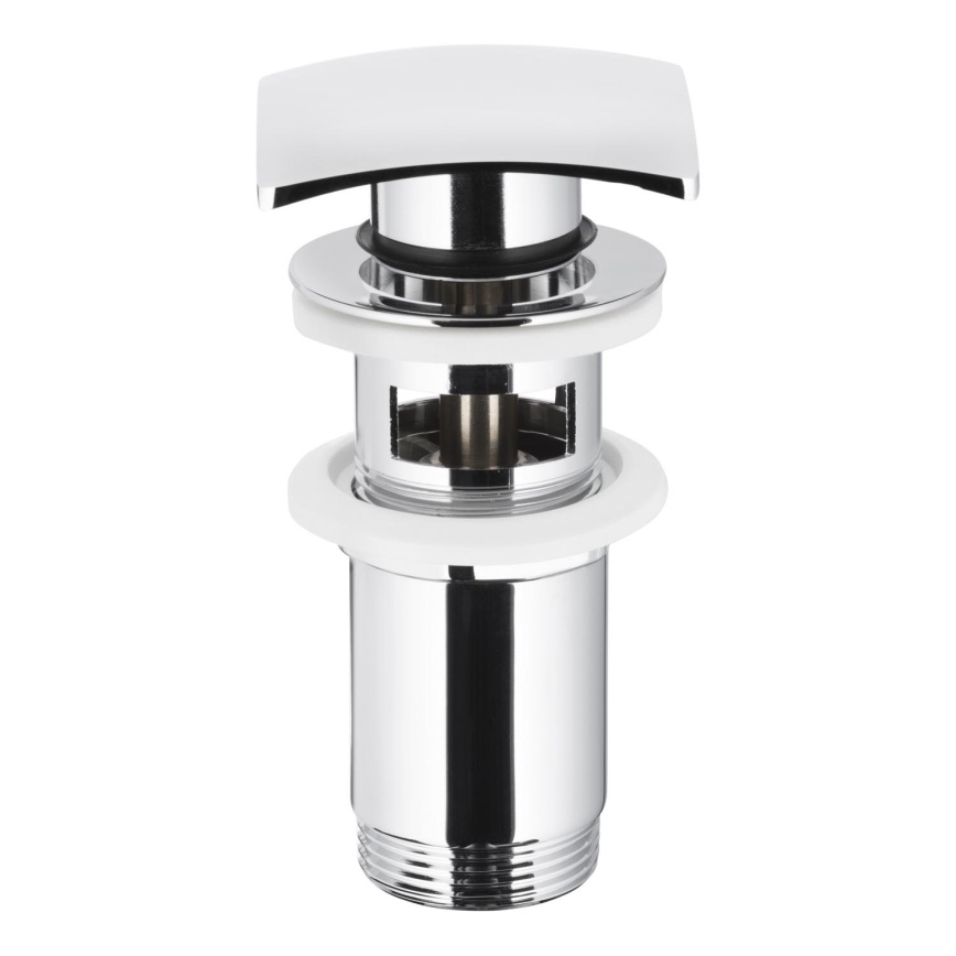 KFA Armatura 660-454-00 - Bacia resíduos com descarga CLICK-CLACK 7x7 cm cromado brilhante