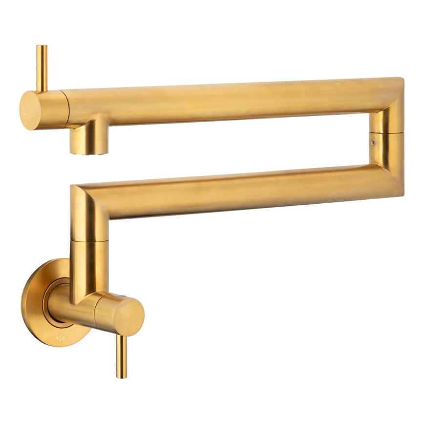 KFA Armatura 6623-030-31 - Torneira de cozinha com junta DUERO POT FILLER aço inoxidável/solo dourado