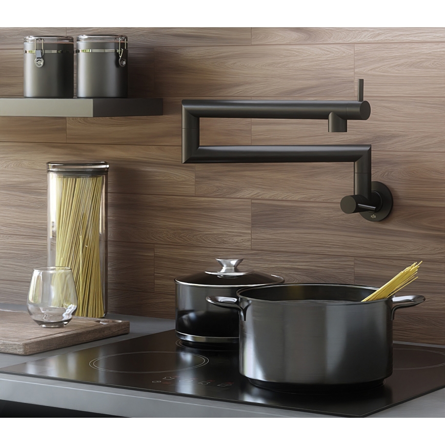 KFA Armatura 6623-030-81 - Torneira de cozinha com junta DUERO POT FILLER aço inoxidável/mate preto