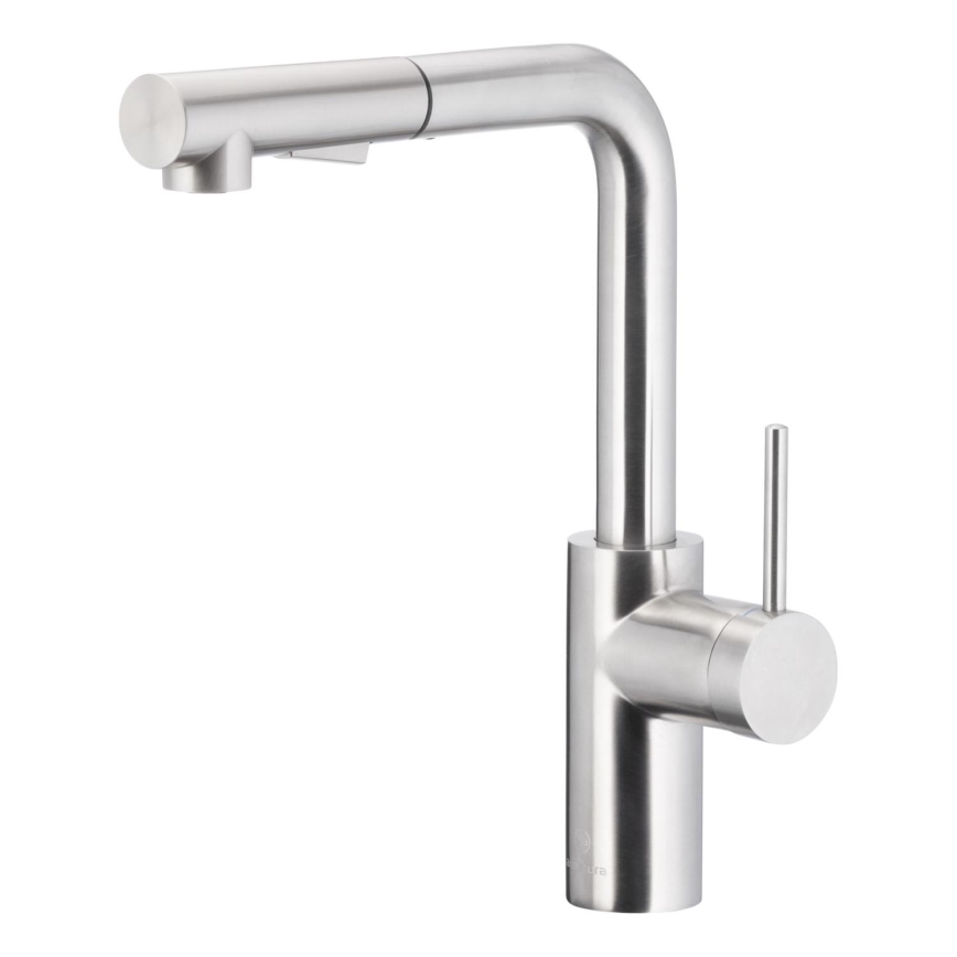 KFA Armatura 6623-110-22 - Torneira de lavatório com pulverizador extensível DUERO BASIC aço inoxidável