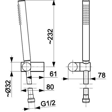 KFA Armatura 841-225-00 - Conjunto de chuveiro MOZA aço inoxidável
