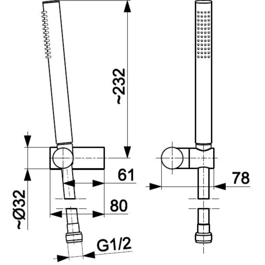 KFA Armatura 841-225-00 - Conjunto de chuveiro MOZA aço inoxidável