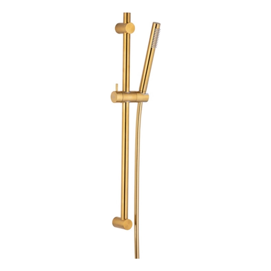KFA Armatura 841-363-31 - Conjunto de chuveiro MOZA aço inoxidável/solo dourado