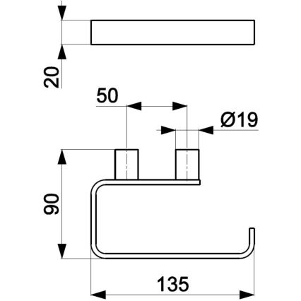 KFA Armatura 864-022-00 - Suporte de papel higiénico cromado brilhante