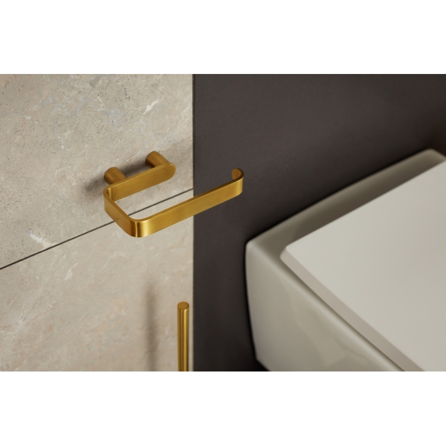 KFA Armatura 864-022-31 - Suporte de papel higiénico aço inoxidável/solo dourado
