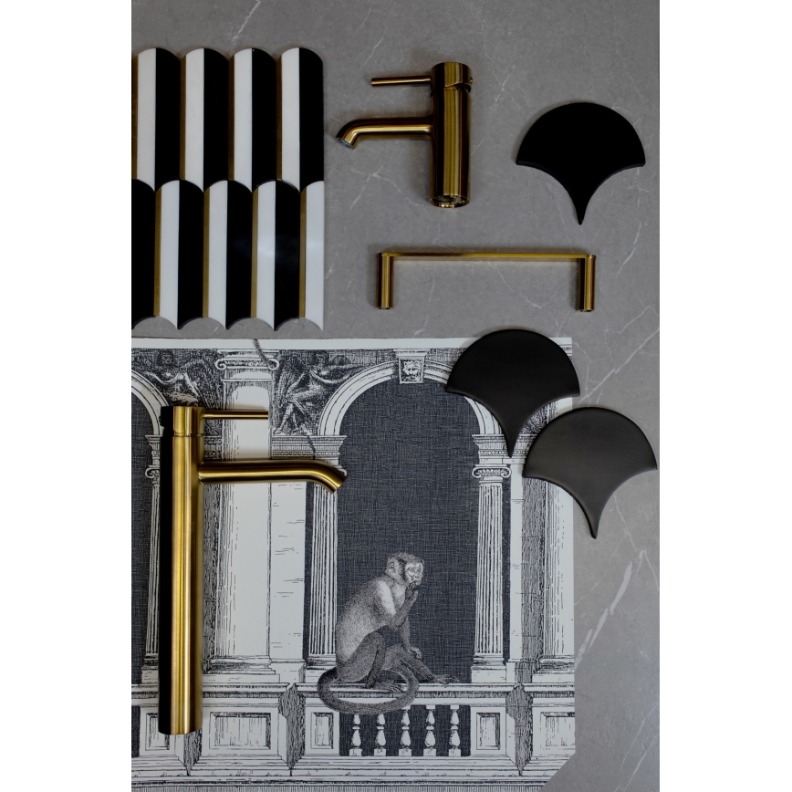 KFA Armatura 864-025-31 - Suporte de parede para toalha 24 cm aço inoxidável/solo dourado
