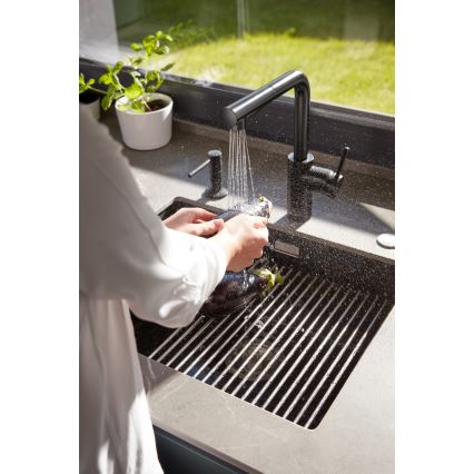 KFA Armatura 990-100-81 - Distribuidor de sabão embutido DUERO aço inoxidável/mate preto