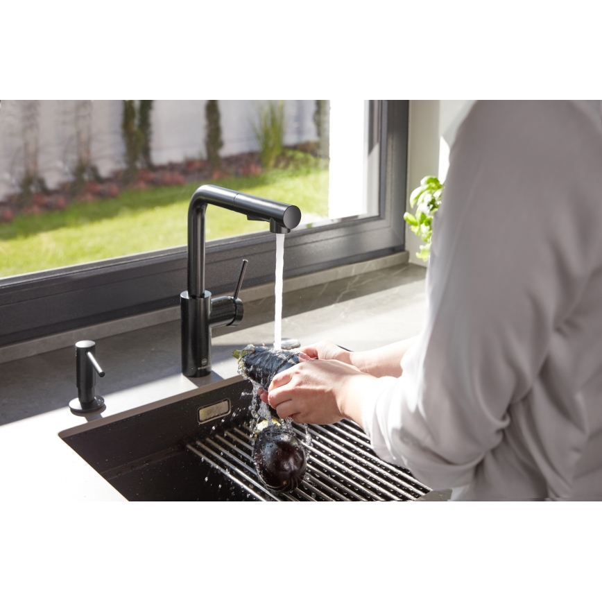 KFA Armatura 990-100-81 - Distribuidor de sabão embutido DUERO aço inoxidável/mate preto