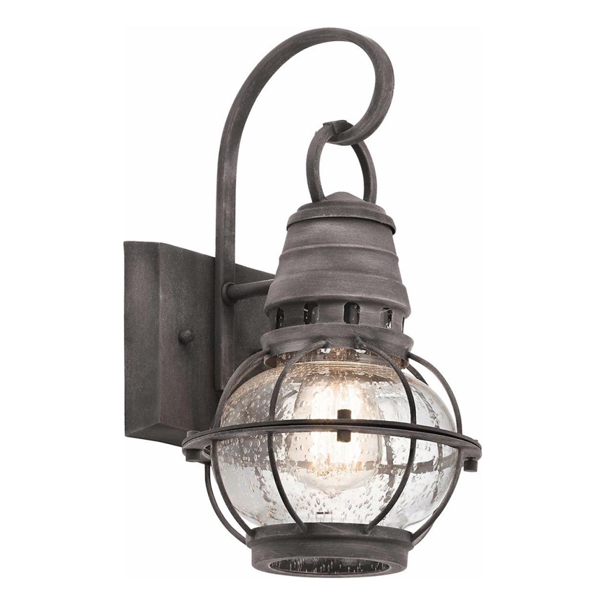 Kichler - Aplique de parede exterior BRIDGE POINT 1xE27/60W/230V IP44 bronze