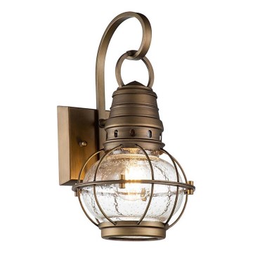 Kichler - Aplique de parede exterior BRIDGE POINT 1xE27/60W/230V IP44 latão