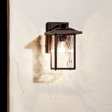 Kichler - Aplique de parede exterior CAPPANNA S 1xE27/60W/230V IP44 preto