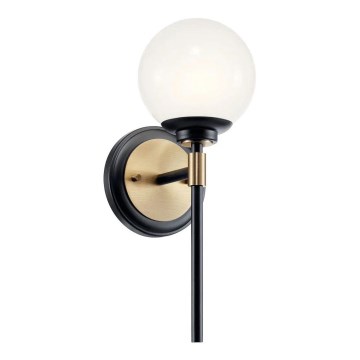 Kichler - Aplique de parede LED para casa de banho BENNO 2xG9/3W/230V dourado IP44
