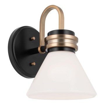 Kichler - Candeeiro de parede LED para casa de banho FARUM 1xG9/3W/230V IP44 preto/latão