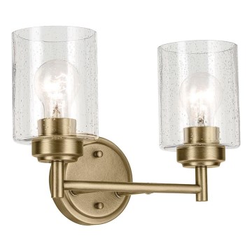 Kichler - Candeeiro de parede WINSLOW 2xE27/60W/230V latão