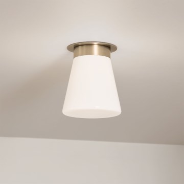Kichler - Candeeiro de tecto ALBERS 1xE27/40W/230V diâmetro 21,6 cm bronze