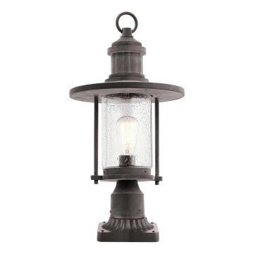 Kichler - Candeeiro exterior RIVERWOOD 1xE27/60W/230V IP44 preto