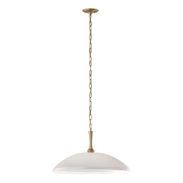 Kichler - Candeeiro suspenso DELAROSA 1xE27/60W/230V branco/latão