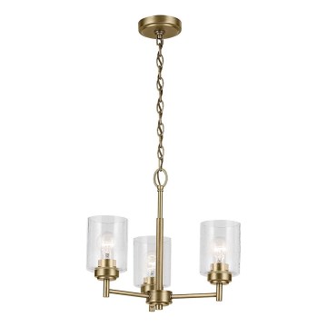Kichler - Candeeiro suspenso WINSLOW 3xE27/60W/230V diâmetro 45,8 cm latão