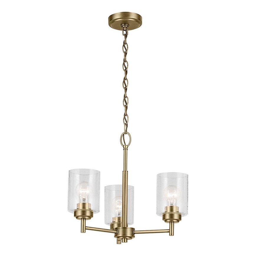Kichler - Candeeiro suspenso WINSLOW 3xE27/60W/230V diâmetro 45,8 cm latão