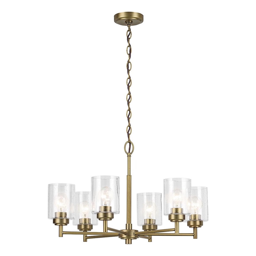 Kichler - Candeeiro suspenso WINSLOW 6xE27/60W/230V diâmetro 66 cm latão