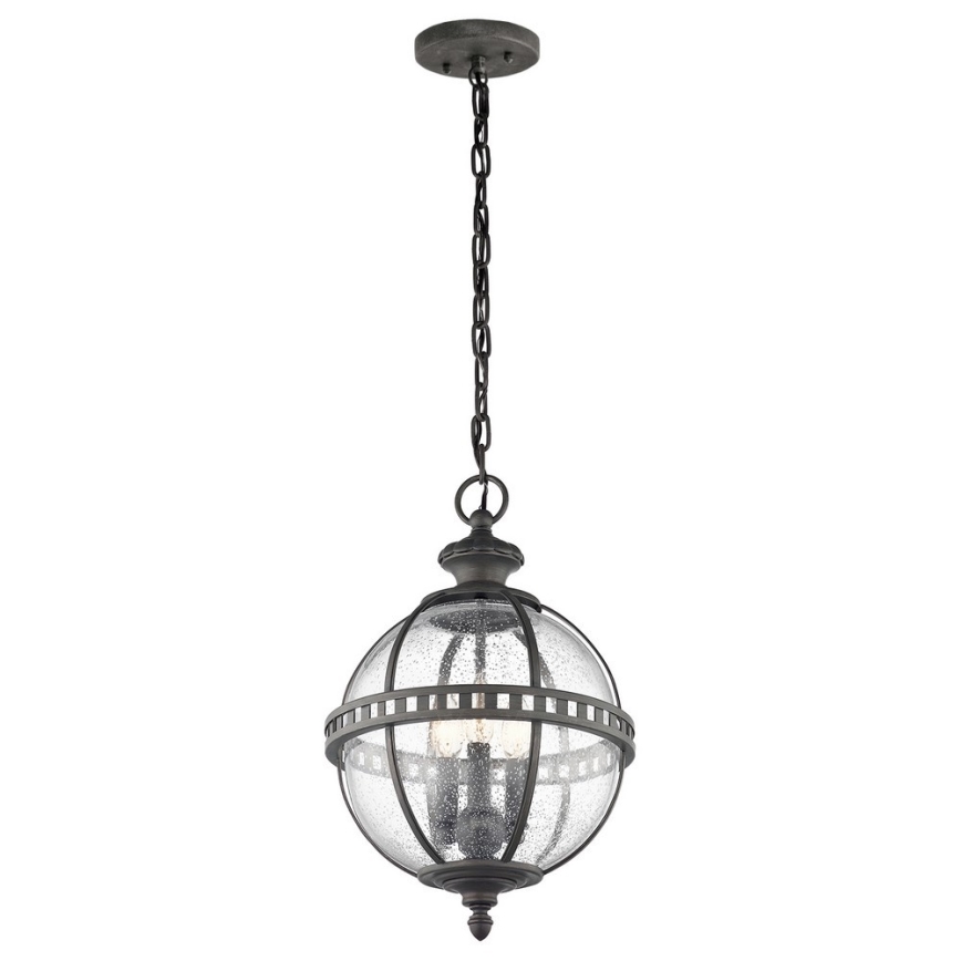 Kichler - Candelabro suspenso exterior HALLERON 3xE14/60W/230V IP44