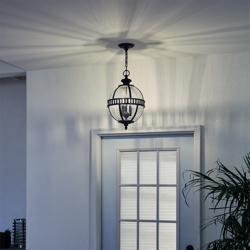 Kichler - Candelabro suspenso exterior HALLERON 3xE14/60W/230V IP44