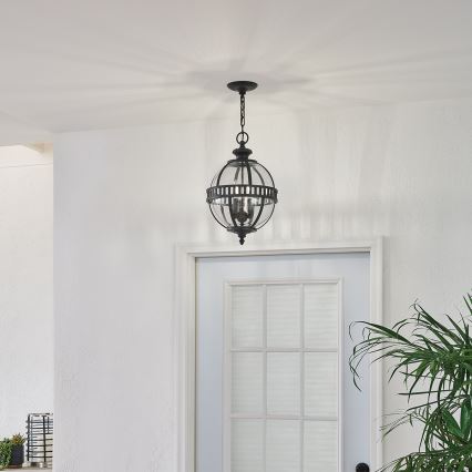 Kichler - Candelabro suspenso exterior HALLERON 3xE14/60W/230V IP44