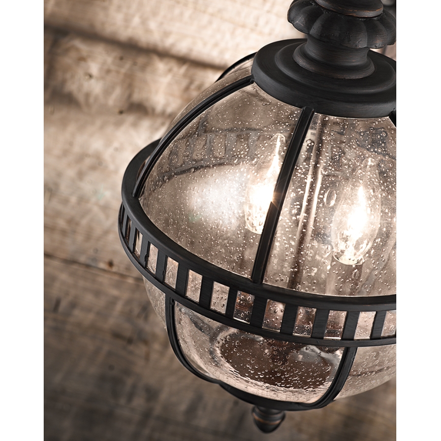 Kichler - Candelabro suspenso exterior HALLERON 3xE14/60W/230V IP44
