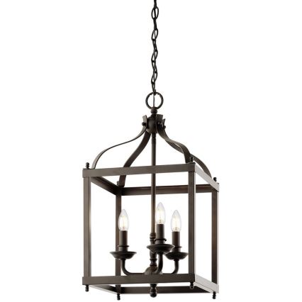 Kichler - Candelabro suspenso LARKIN 3xE14/60W/230V antracite