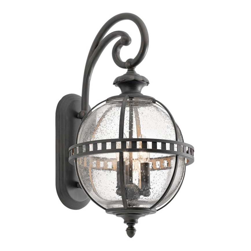 Kichler - Iluminação de parede exterior HALLERON 3xE14/60W/230V IP44