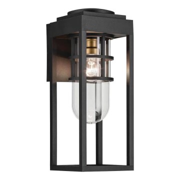 Kichler - Iluminação de parede exterior HONE 1xE27/60W/230V IP44 preto