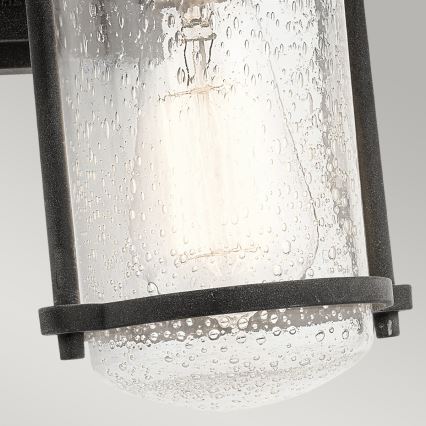 Kichler - Iluminação de parede exterior RIVERWOOD 1xE27/100W/230V IP44 antracite
