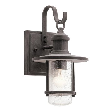 Kichler - Iluminação de parede exterior RIVERWOOD 1xE27/60W/230V IP44 antracite