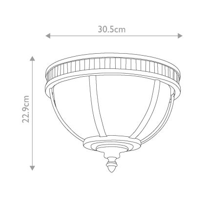 Kichler - Iluminação de teto exterior HALLERON 3xE14/40W/230V IP44 antracite