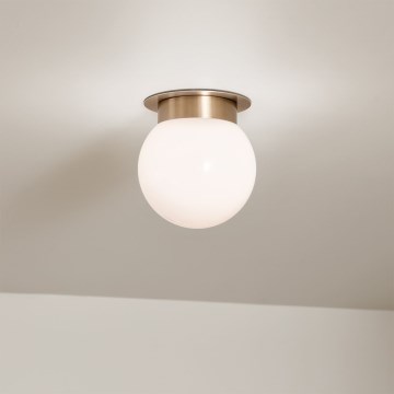 Kichler KL-ALBERS-F-G-CPZ-Candeeiro de tecto ALBERS 1xE27/40W/230V diâmetro 20,3 cm dourado