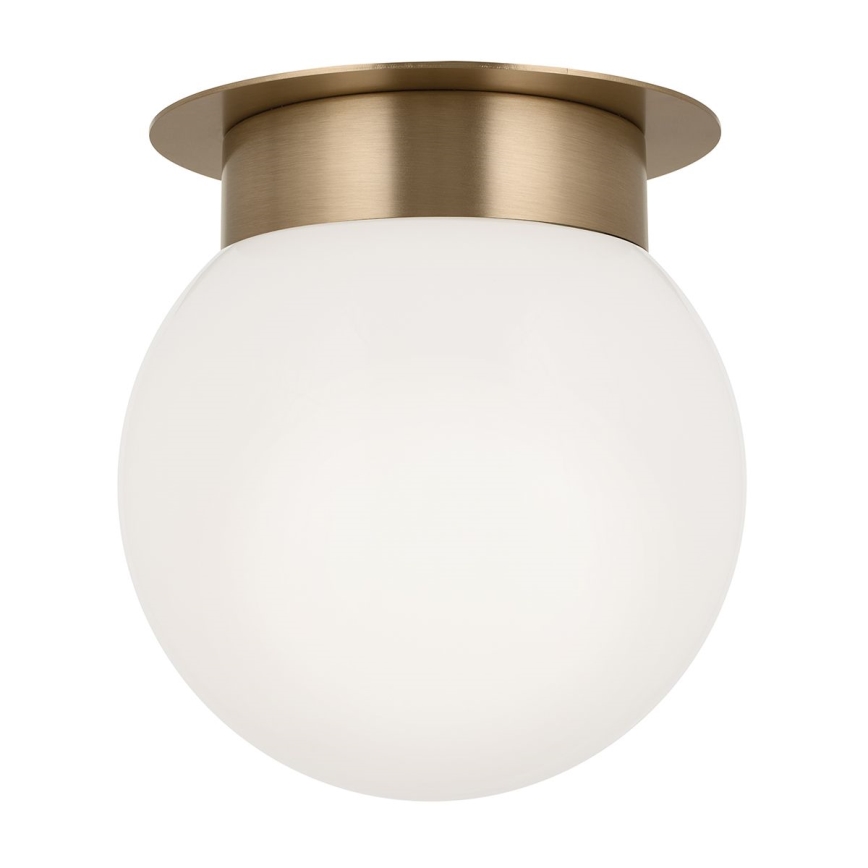 Kichler KL-ALBERS-F-G-CPZ-Candeeiro de tecto ALBERS 1xE27/40W/230V diâmetro 20,3 cm dourado