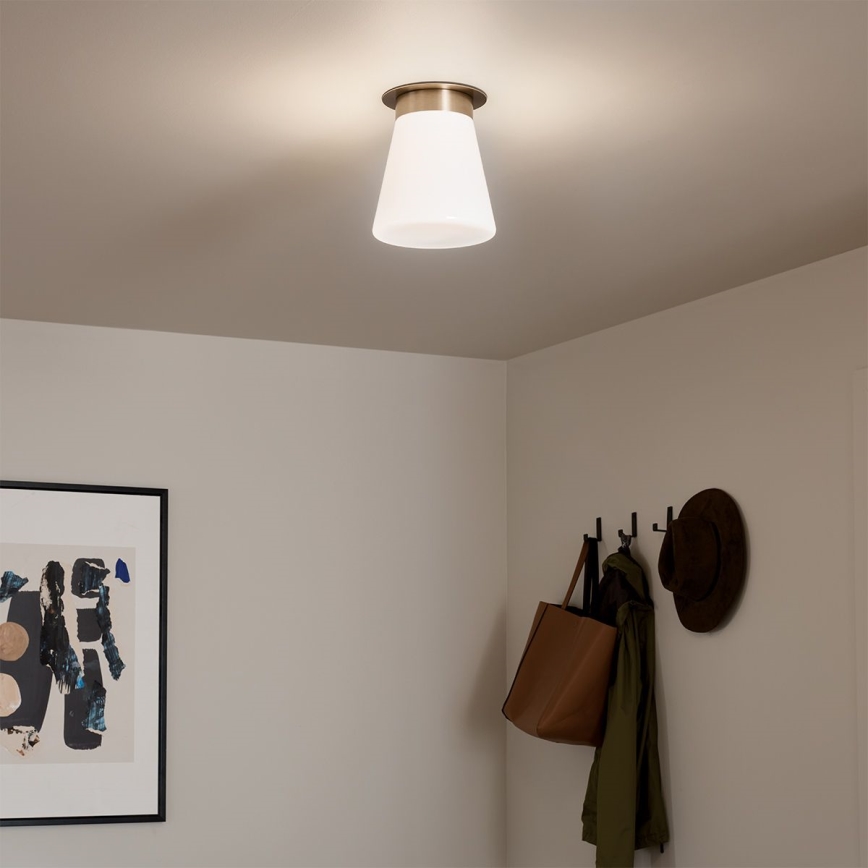 Kichler - Candeeiro de tecto ALBERS 1xE27/40W/230V diâmetro 21,6 cm bronze