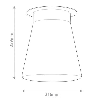 Kichler - Candeeiro de tecto ALBERS 1xE27/40W/230V diâmetro 21,6 cm bronze