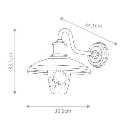 Kichler - Iluminação exterior ALLENBURY 1xE27/40W/230V IP44