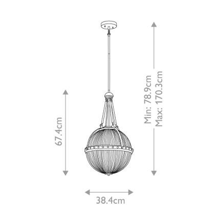 Kichler - Candeeiro suspenso ASTER 3xE14/60W/230V